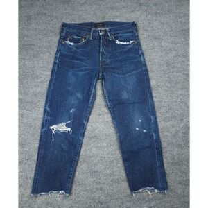 Chimala Selvedge Jeans Women's 25 (FITS 28 x 21) Blue CS19 WP05B Cropped Hem